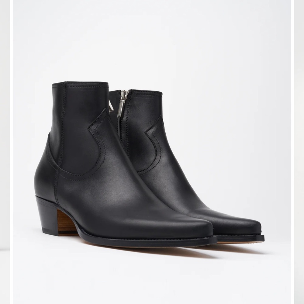 Women's Black Ankle Boot Vacchetta Leather Alessandro Vasini